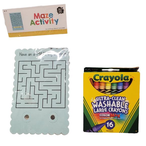 Maze Activity Set Crayola Crayons Large Crayons School Supplies Washable - Picture 1 of 9